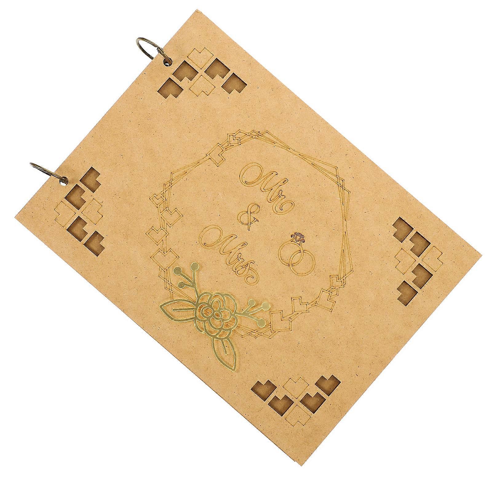 Rustic Wedding Guest Book Memory Preservation Rectangular Shape 26.5X19CM 1Pack