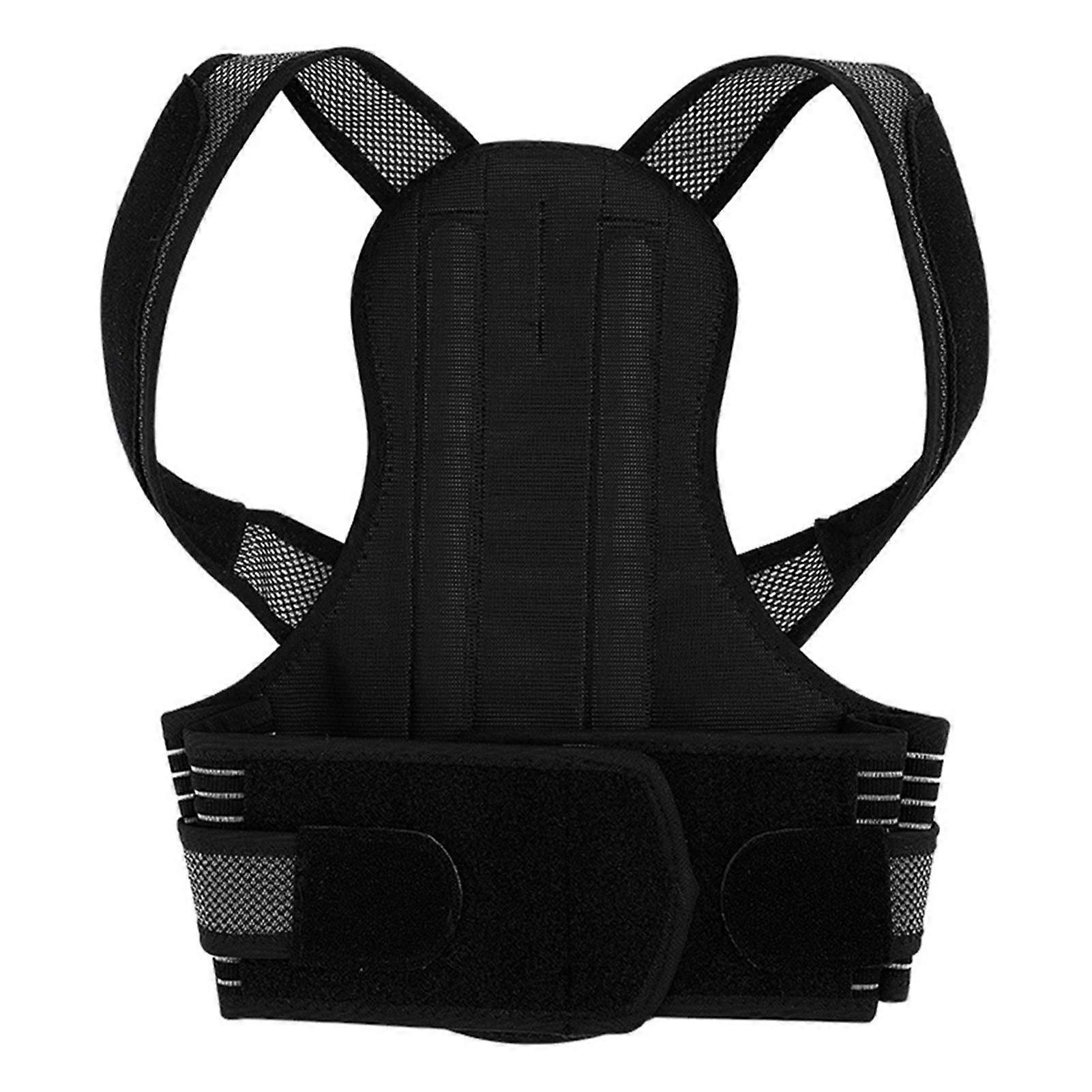 Posture Corrector Back Support, Adjustable Posture Corrector for Correction Belt for Men and Women, Black, L