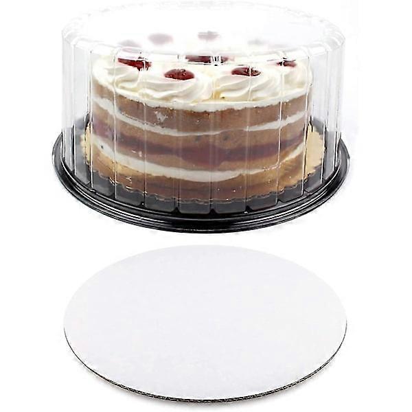12" plastic cake container with 11" dome lids, disposable cake container with dome lids, cake boxes, 2-3 layer cake holder display container
