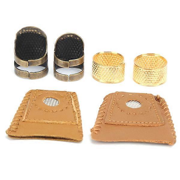Sewing thread thimble brass reusable durable metal finger guard
