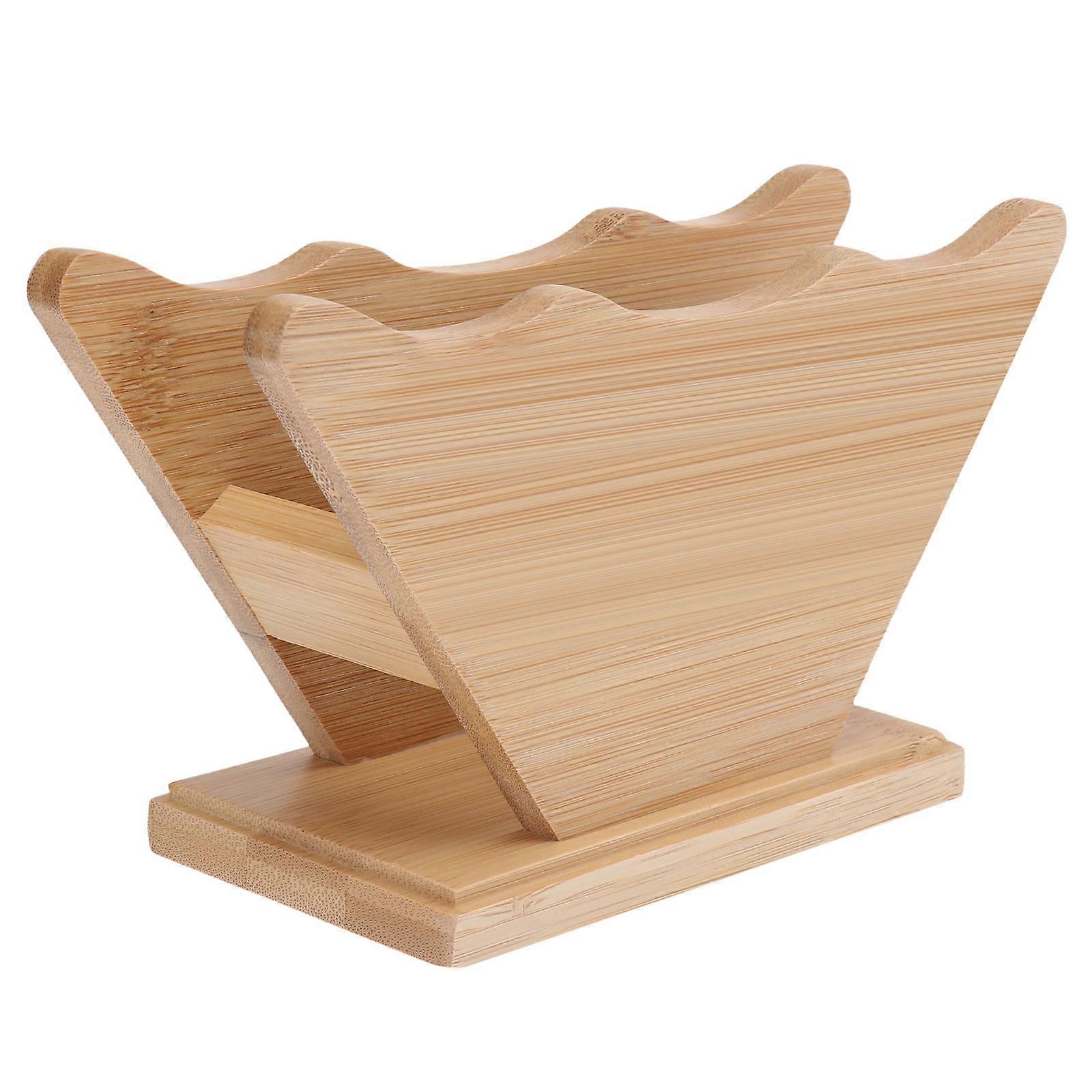Bamboo Coffee Filter Holder for Storage Use Keeps Papers Dry and Tidy 7.5 x 4.5 inches