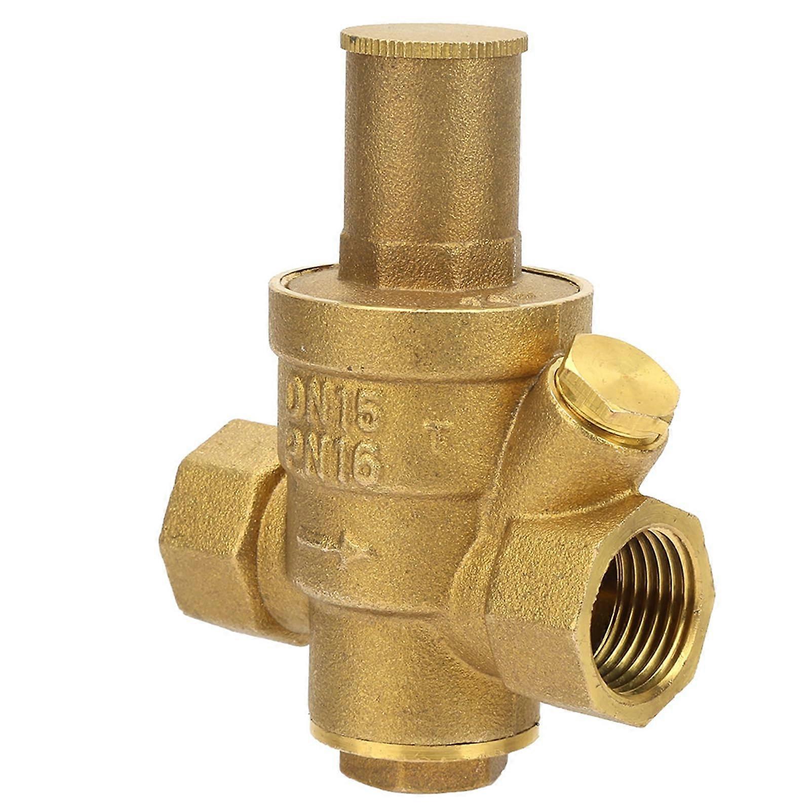 Adjustable Water Pressure Reducing Valve for DN15 1/2 Inch Pipe, Piston Structure, Reliable Flow Control System
