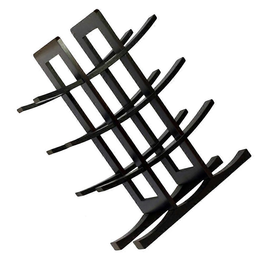 أسود الخيزران حامل رف أنيق خشبي عرض الجرف للبار والمطبخ واستخدام المطاعم