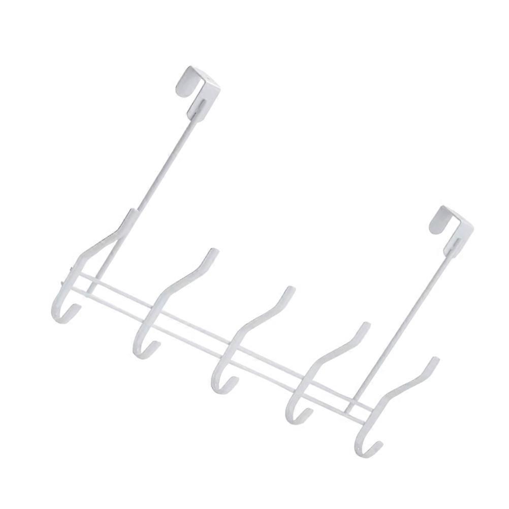 خطافات خالية من الثقب للاستخدام المعلق مصنوعة من الحديد اللون الأبيض لمطبخ الحمام المنزلي 1 قطعة