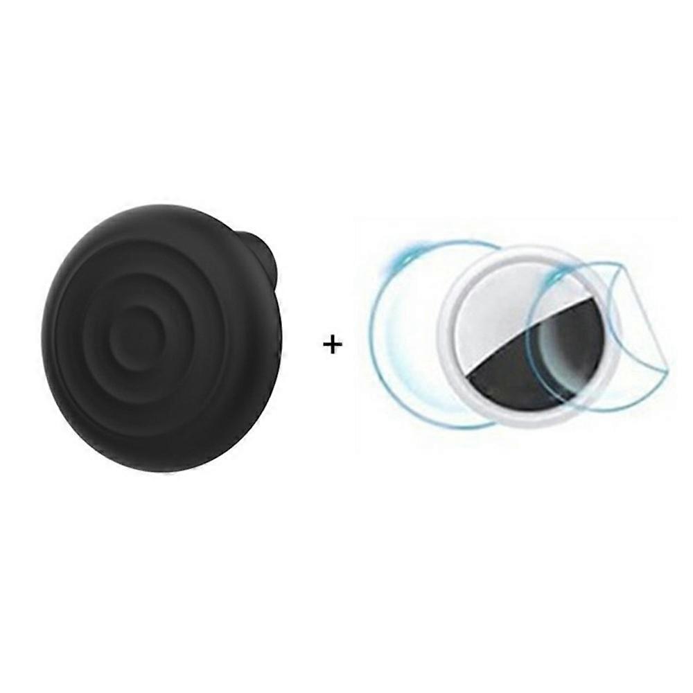 Compatible For Apple AirTag Protective Case Smart Tracker Waterproof Cover Wave Brooch Design with Front / Back Films