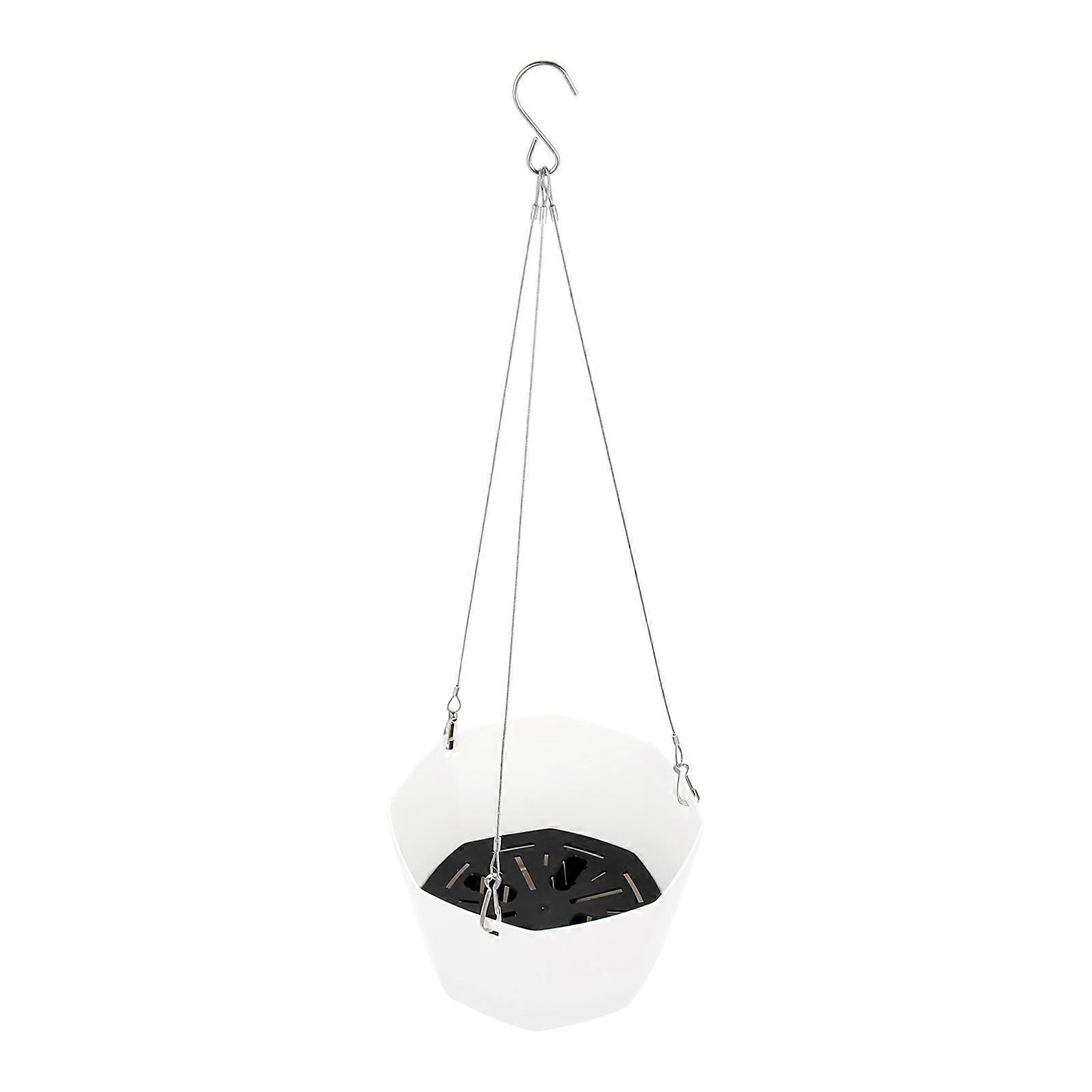 White Plastic Hanging Flower Pot for Home Use Durable and Creative Design Suitable for All Weather