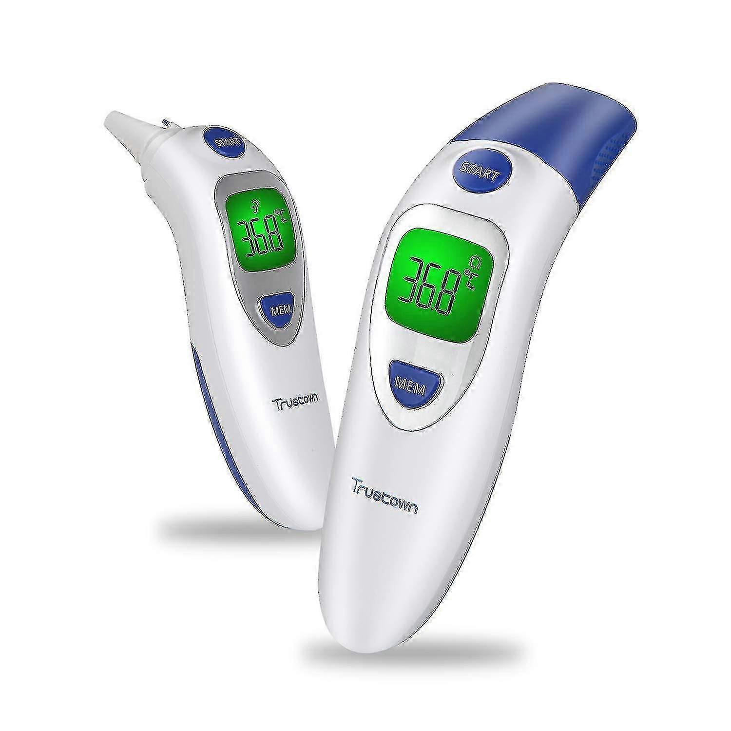 One Piece Forehead And Ear Thermometer, Non-contact Fever Thermometer For Kids And Adults, Digital Infrared Thermometer With Instant Read, Fever Indic