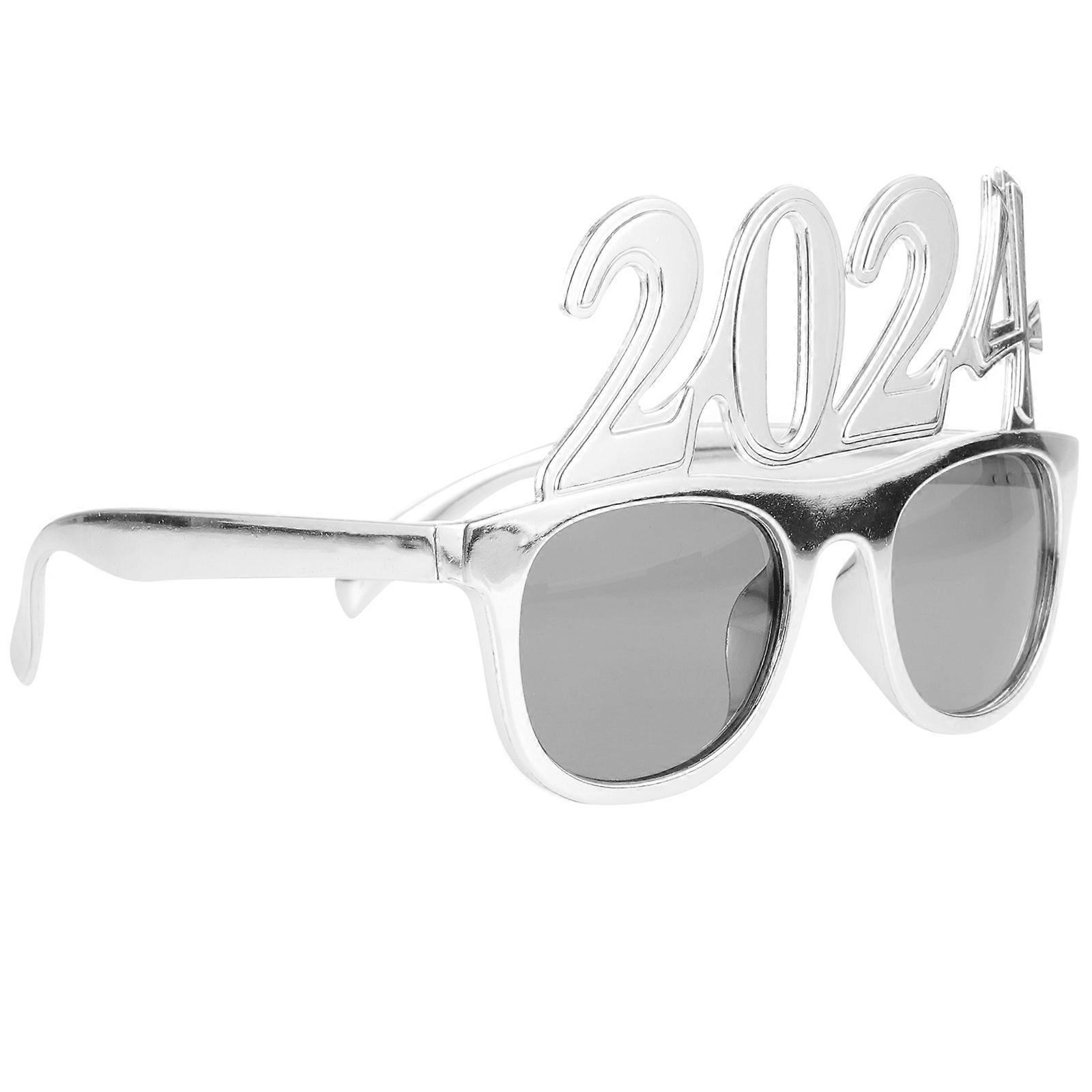 Plastic Year Glasses for Adults Stylish Bright Eyewear for New Year's Eve Parties, Festivals, and Photo Props