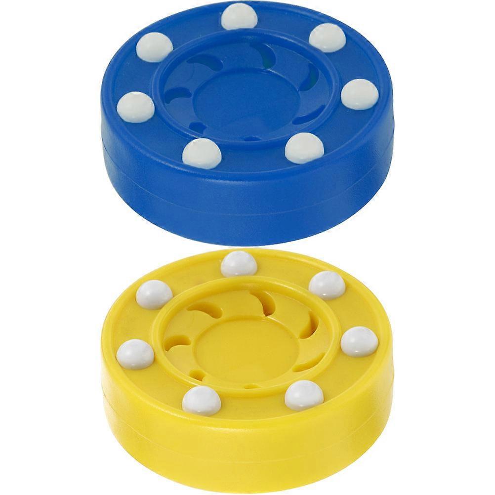 Durable ABS Ice Hockey Pucks for Training High Hardness Sports Puck Set 2 Pcs