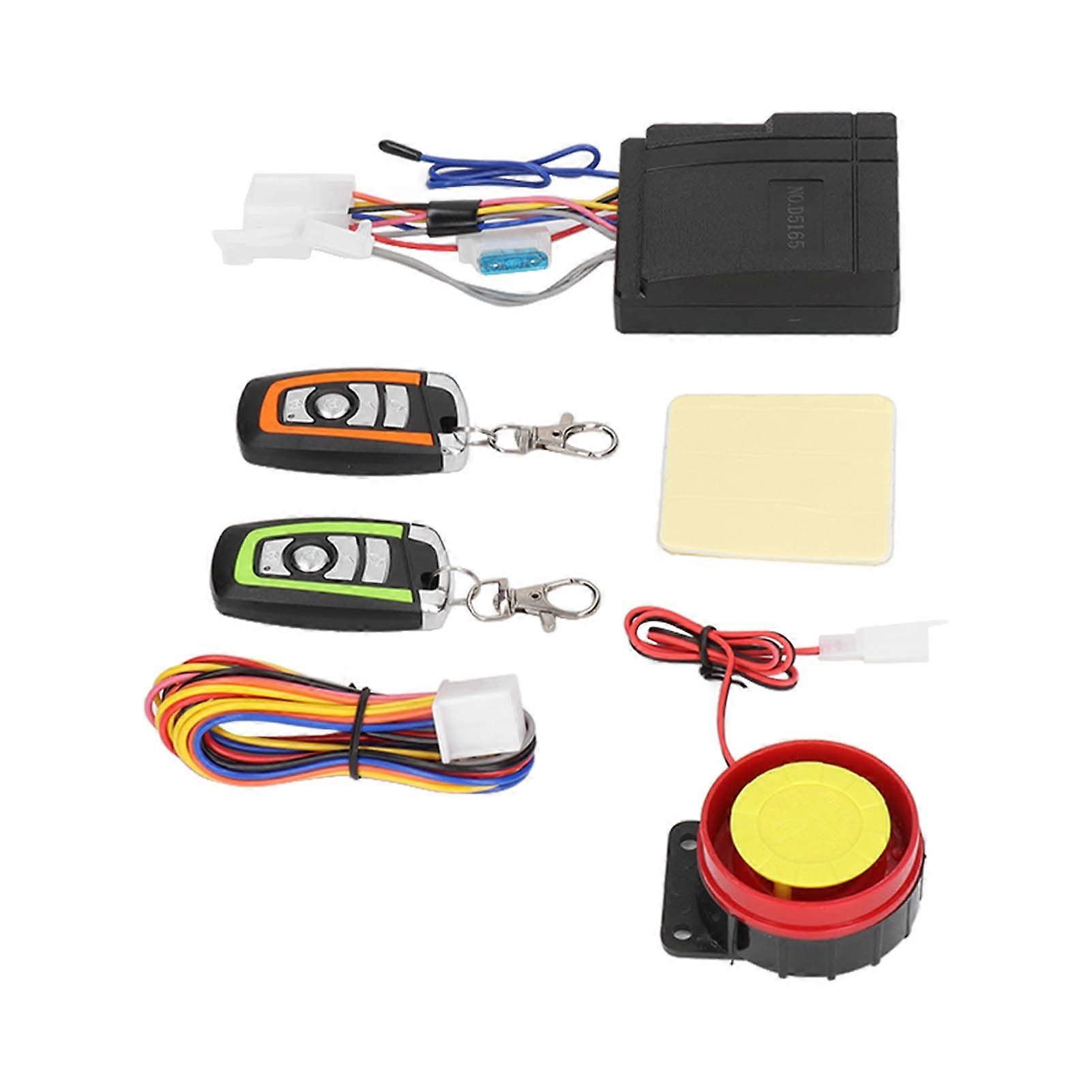 12V Motorcycle Security Alarm System With Theft Function And 2 Remotes Included, Universal For ATVs And Vehicles