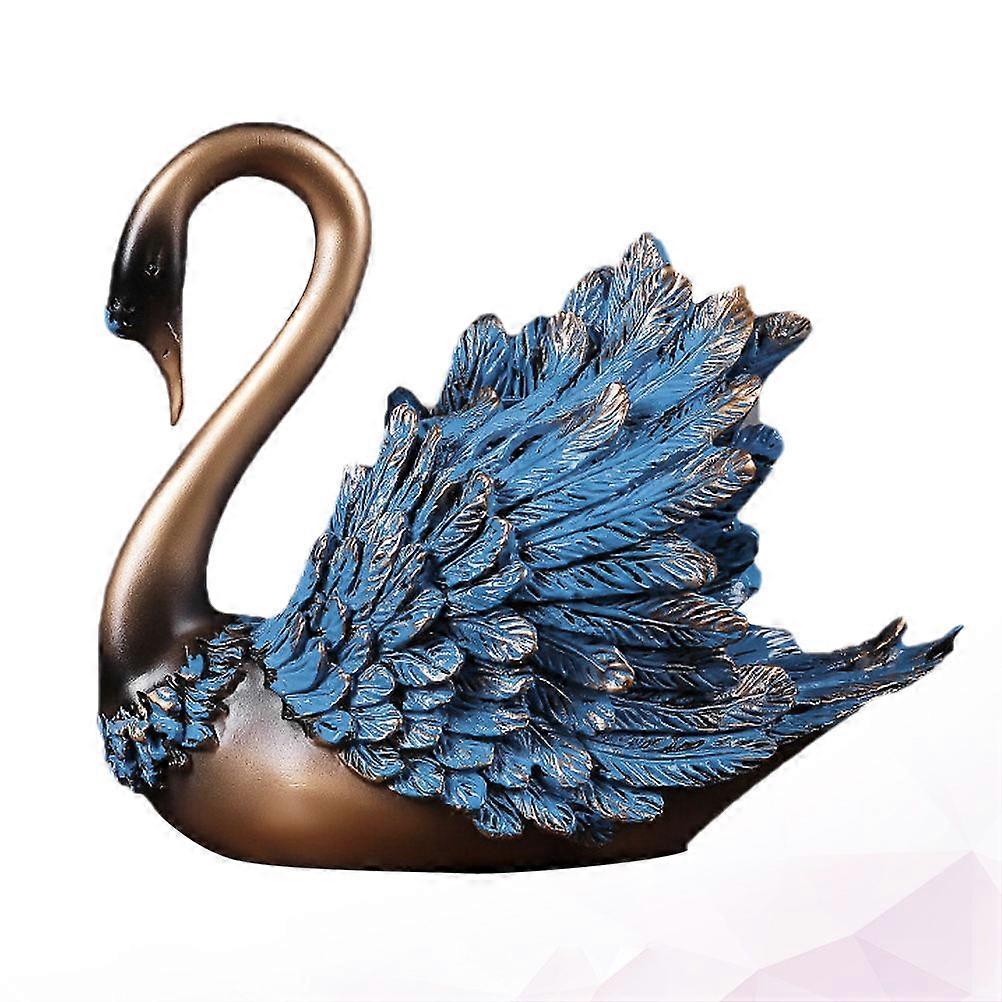 Decorative Swan Shape Resin Sculpture for Landscape and Garden Potted Plants in Assorted Color with 1Pc