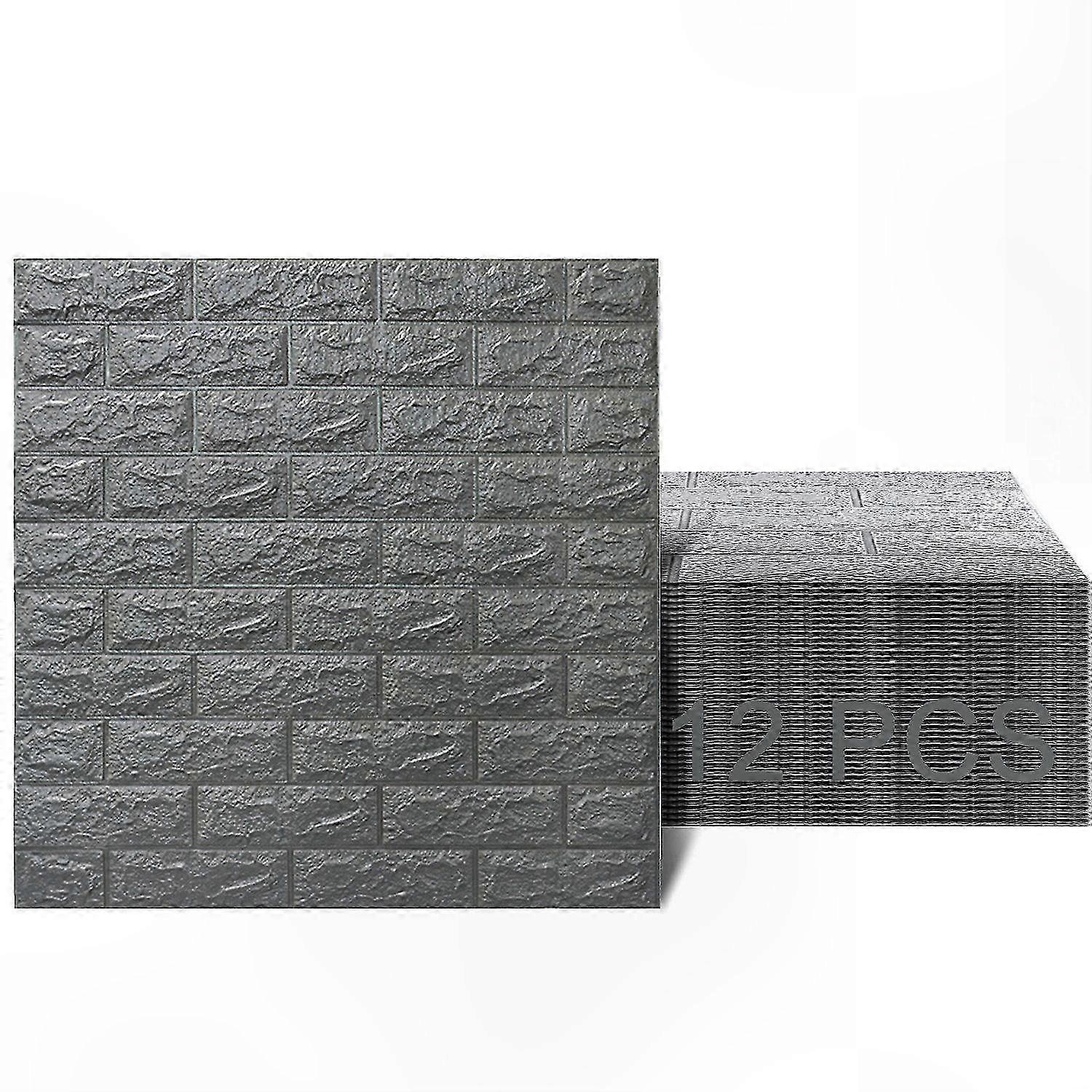 Modern 3D Wall Panels, 12-Pack, Self-Adhesive, Waterproof, Relief Pattern Design