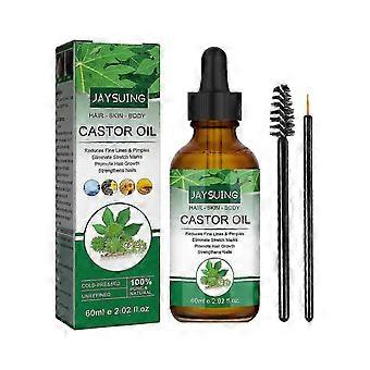 Castor Oil for Hair Growth for Men and Women, 100% Pure Cold-Pressed Castor Oil