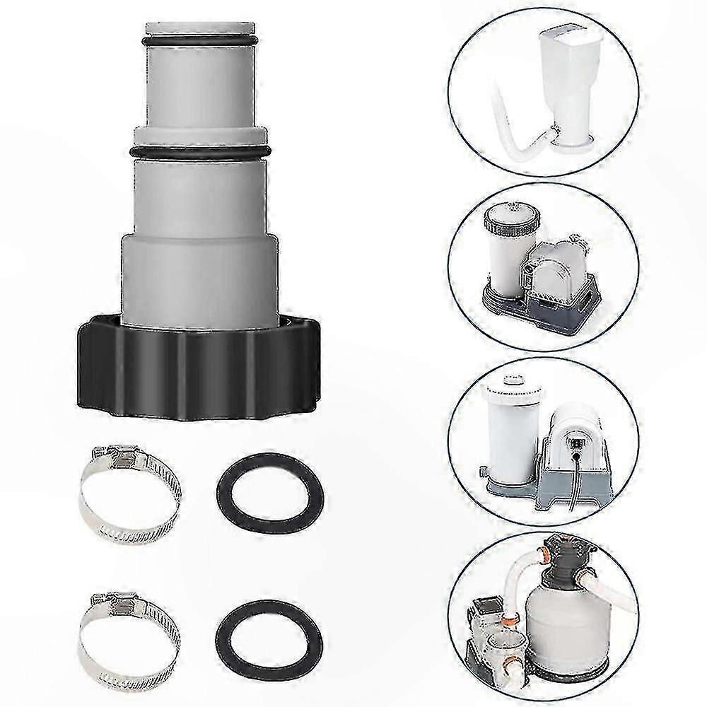 2-Pack Pool Pump Hose Adapters with Threaded Connectors for Above Ground Pools