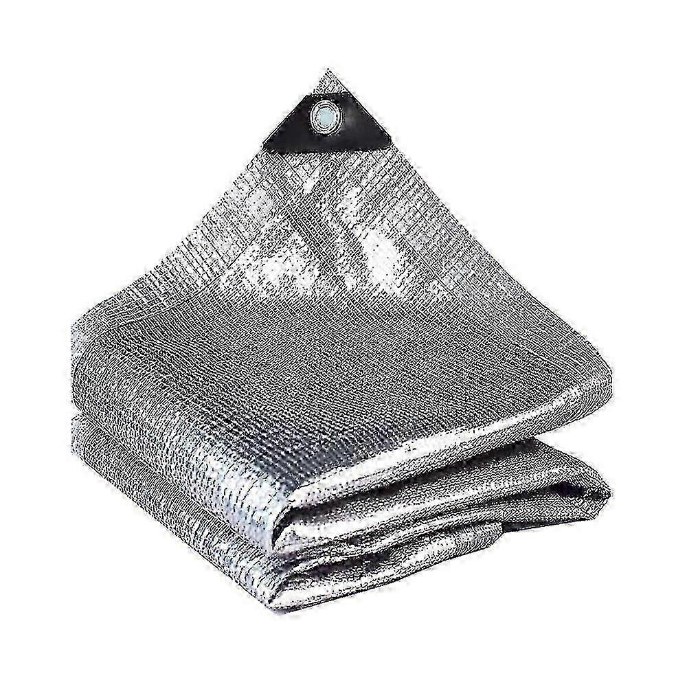 99% Aluminum Shade Cloth Reflective Aluminum Shade Cloth Sunshade Cover with Grommet Net Sunscreen Fabric Shade Net