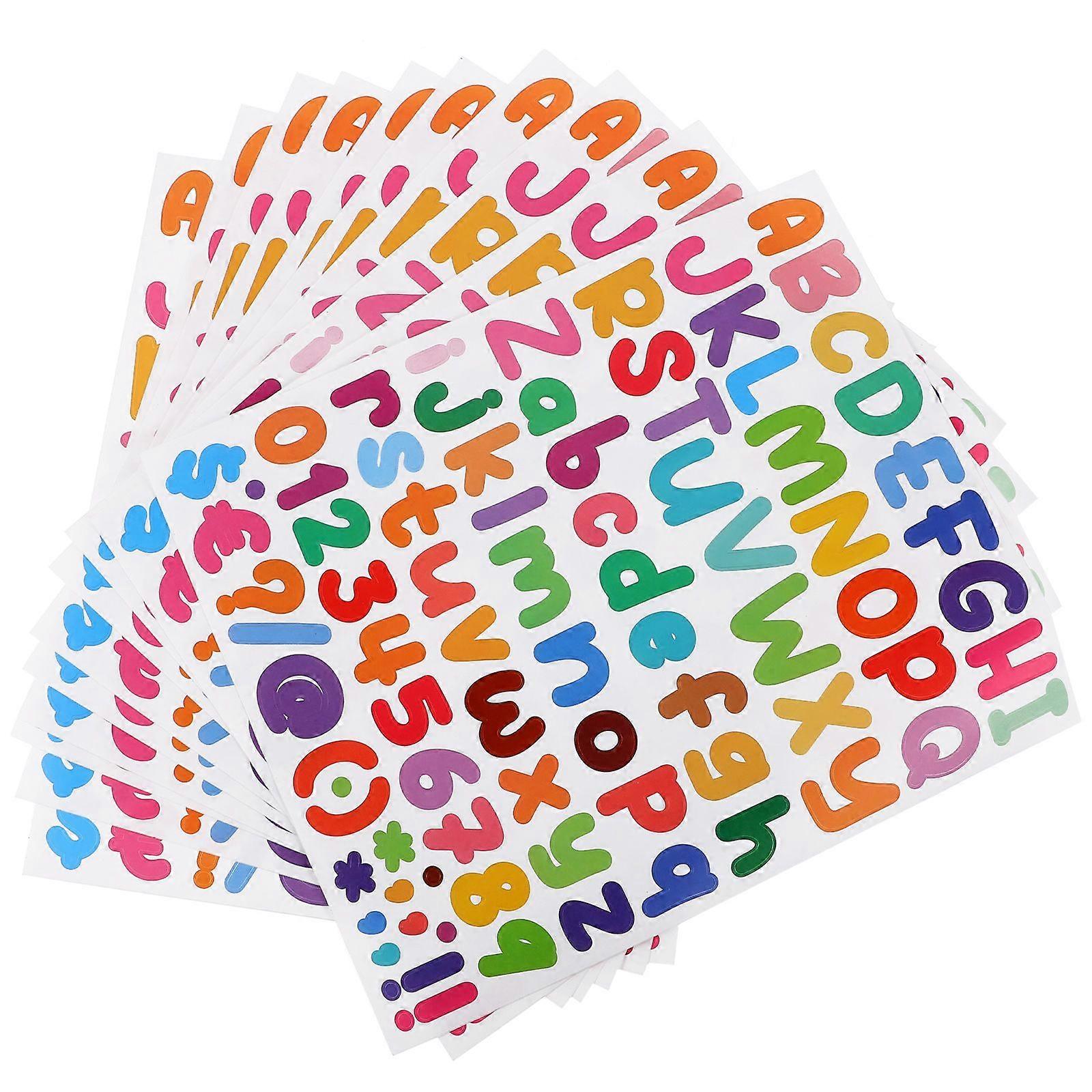 10 Sheets Alphabet Stickers Alphabets Letter Stickers Number Decals Mailbox Numbers Labels