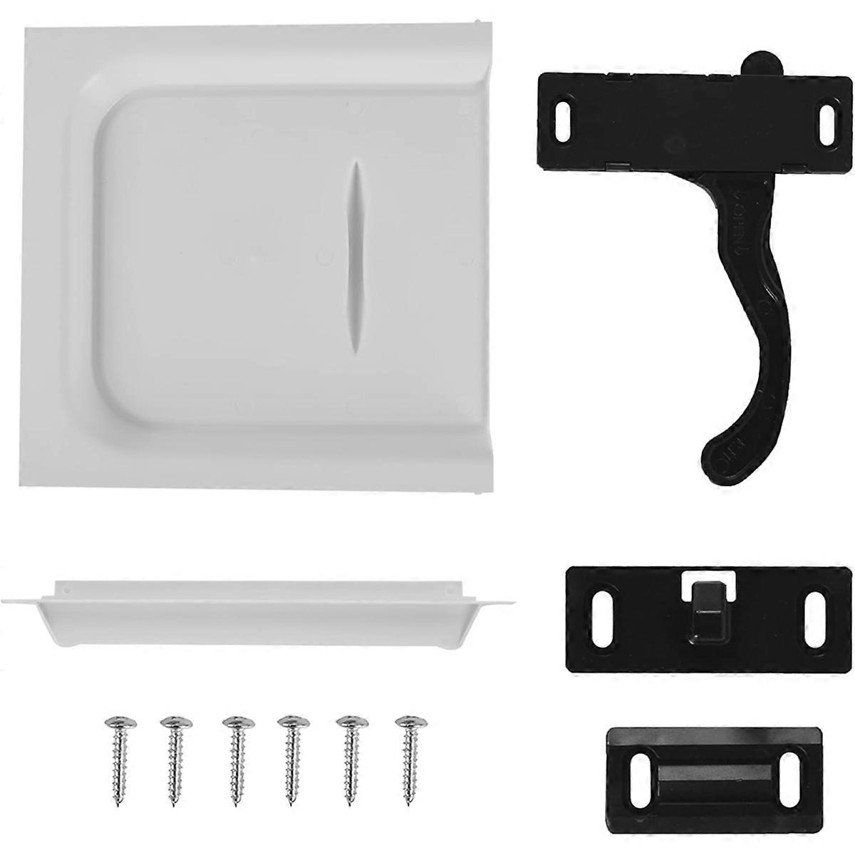 RV Screen Door Latch Handle Kit (Right Hand) and Door Slide 12Inch Panel for RV Trailer Campers Mot