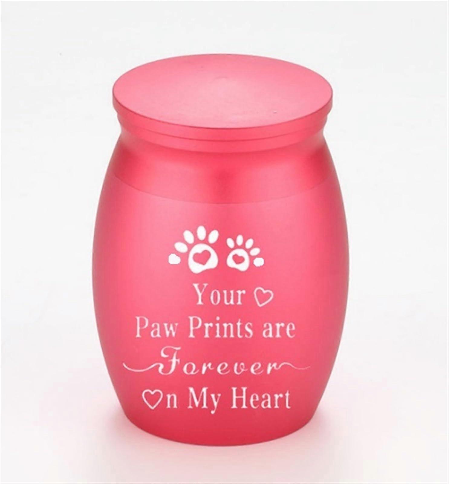 Pets Ashes Keepsake Memorial Urn for Cats and Dogs, Paw Print Cremation Holder for Pet Ashes, Small Rabbit and Kitten Urn