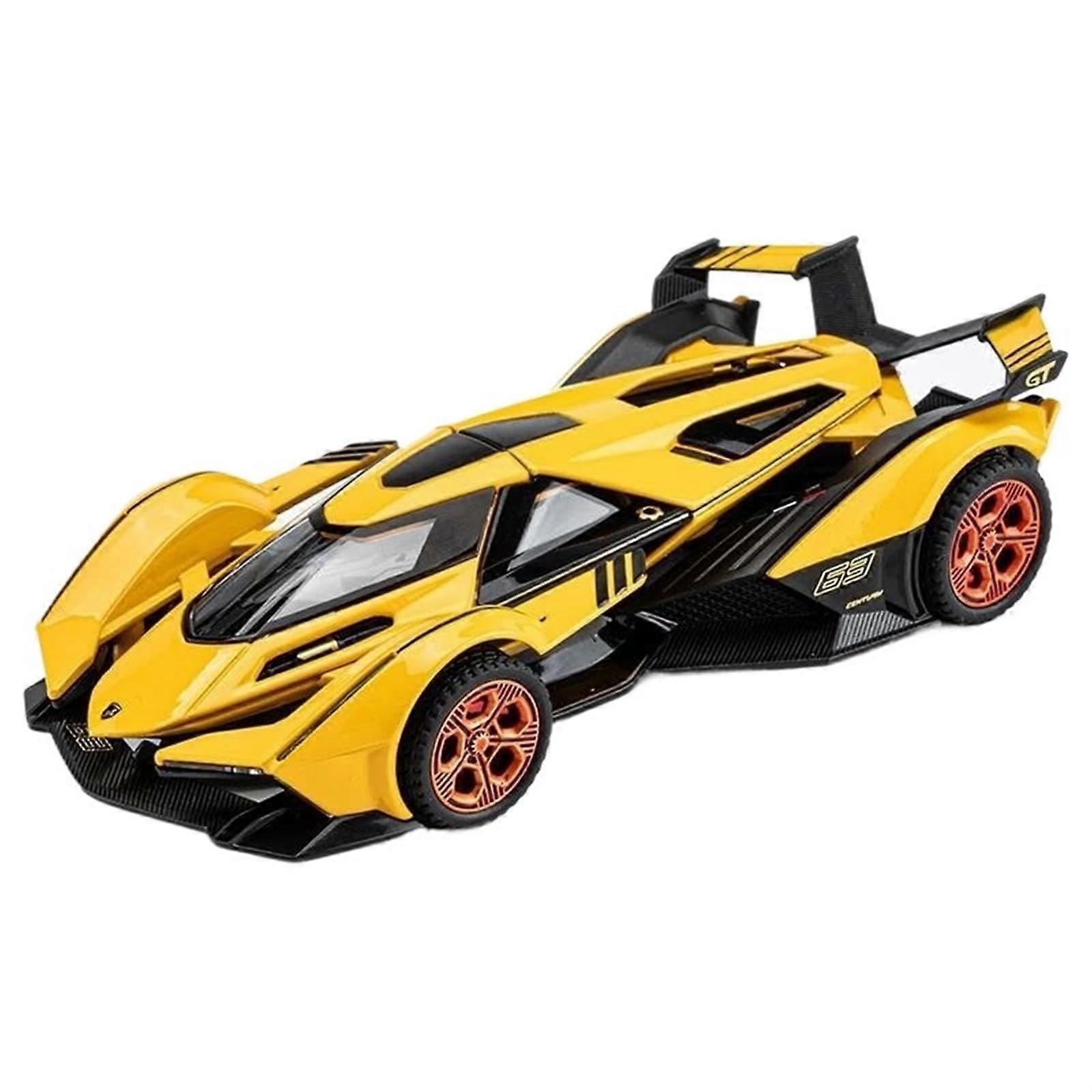 Scale Car 1:32 Lambos Vision Gran Turismo V12 GT Alloy Model Car With Sound And Light For Collecting Colour A