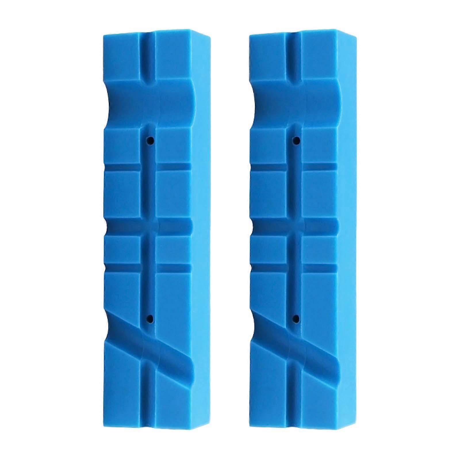 2Pcs Vise Jaw Pads Multi Groove Textured Inserts, Rubber Covers, Vise Bench Jaw