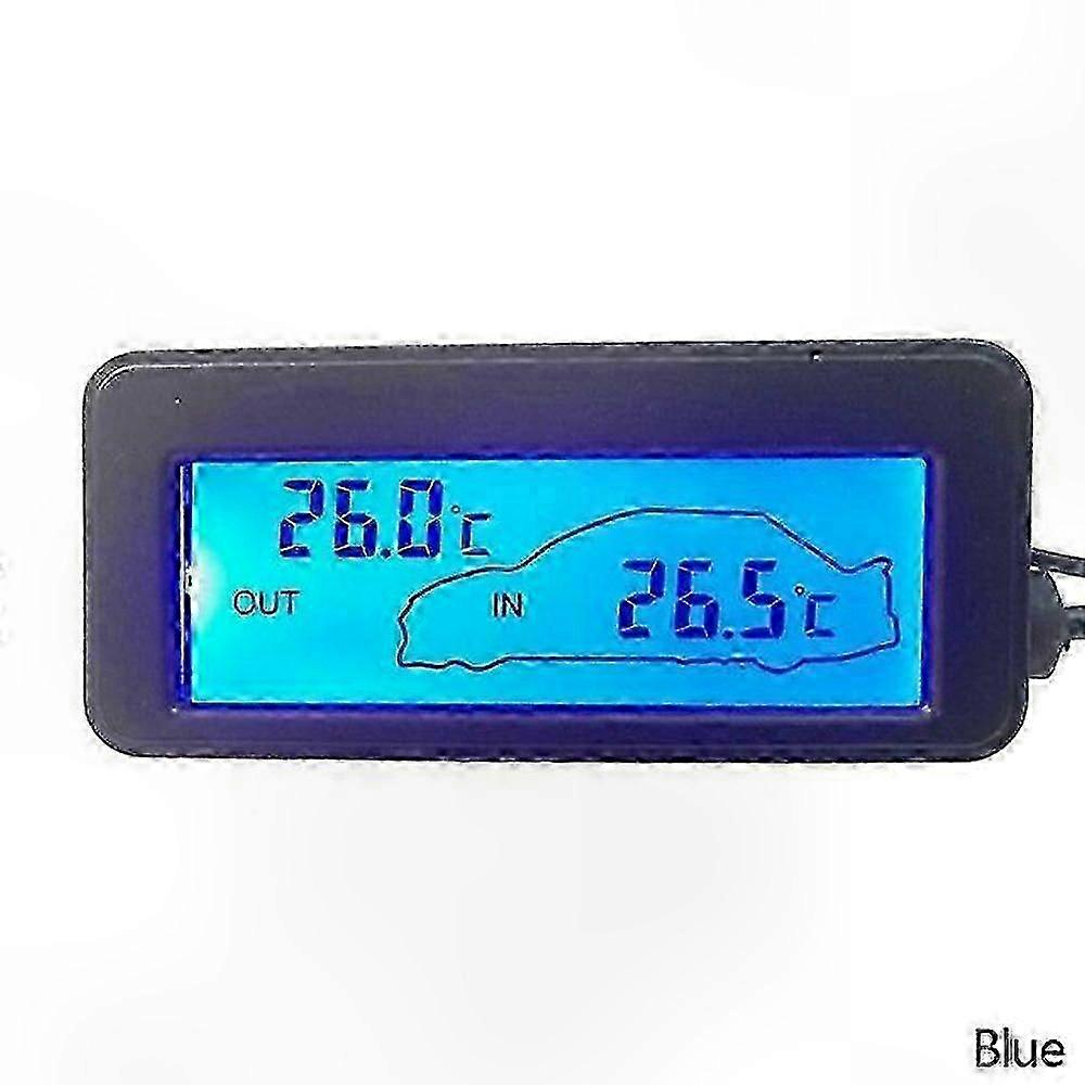 12V Mini Temperature Sensor LCD Digital Thermometer Auto Temperature Indoor Outdoor Meter with 1.5m Cable