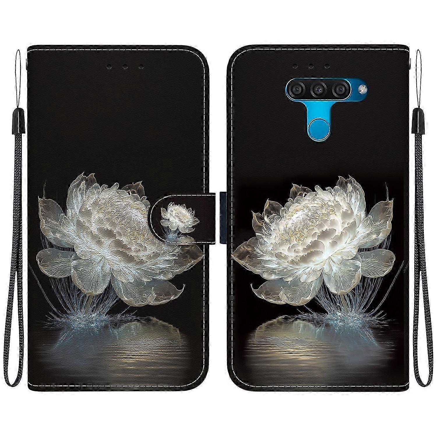 Crystal Texture Colored Drawing Leather Phone Case