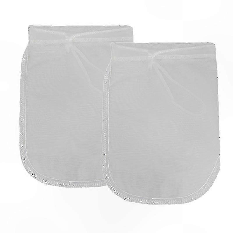Reusable Mesh Pouch Set with Drawstring for Coffee, Nut Milk, and Kitchen Straining Tasks
