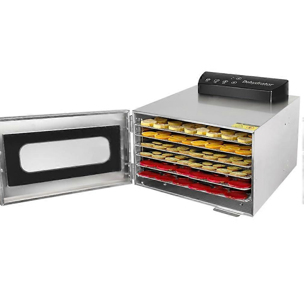 Food Dehydrator 6Tray 400W With Digital Timer And Temperature Control For Family Use Stainless Steel