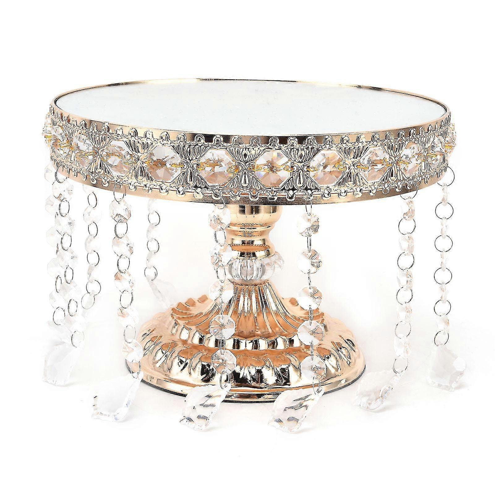 Gold crystal cake stand for a wedding dessert display