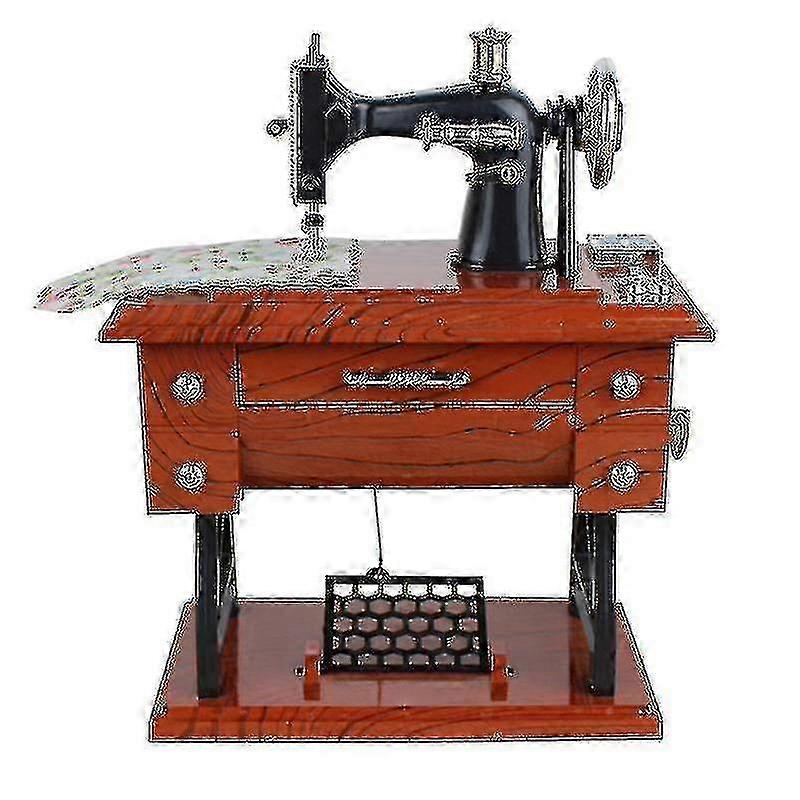 Vintage Sewing Music Box Toy Sartorius Model Machine Creative Gift
