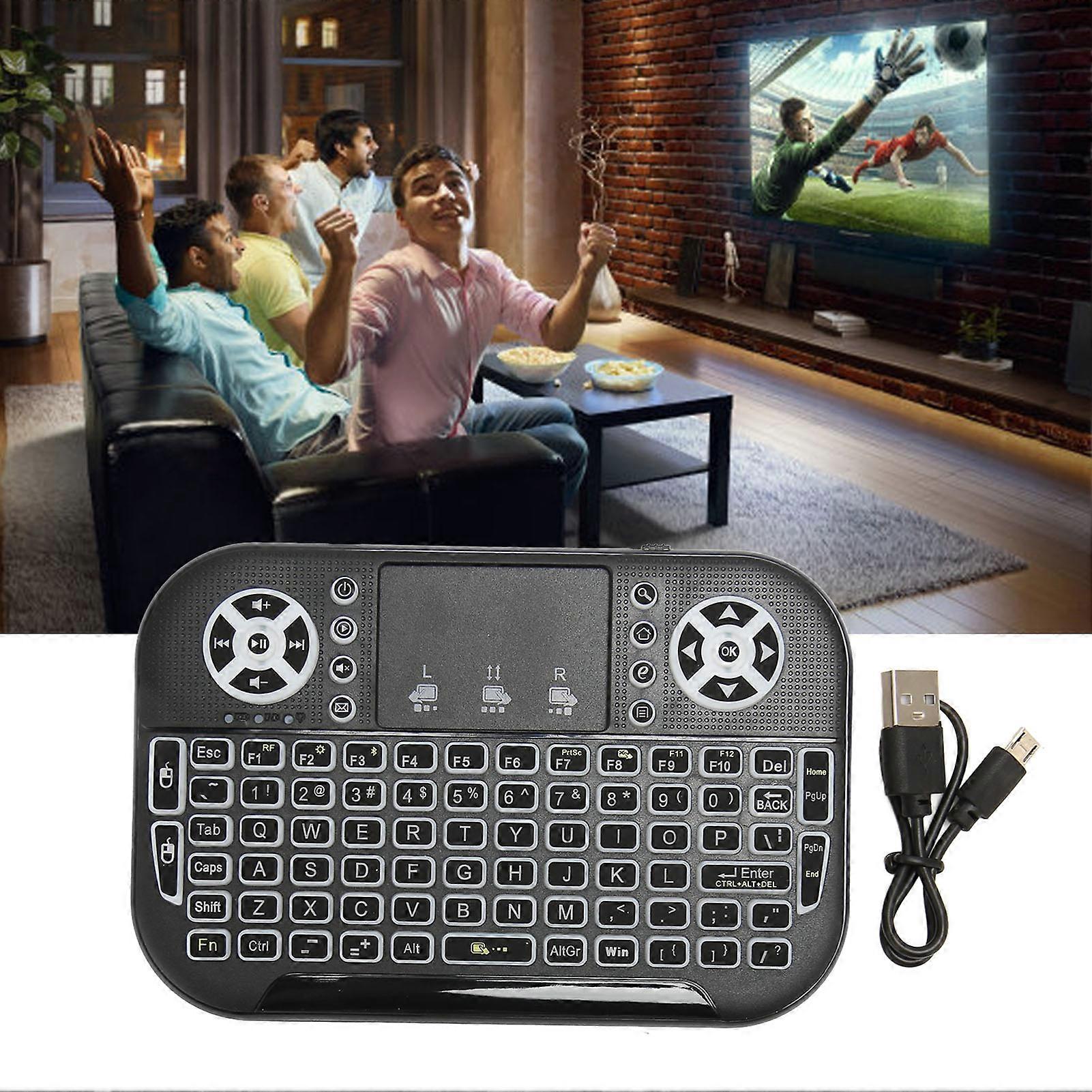 Mini Wireless Bluetooth Keyboard with Touchpad 1020mAh Black