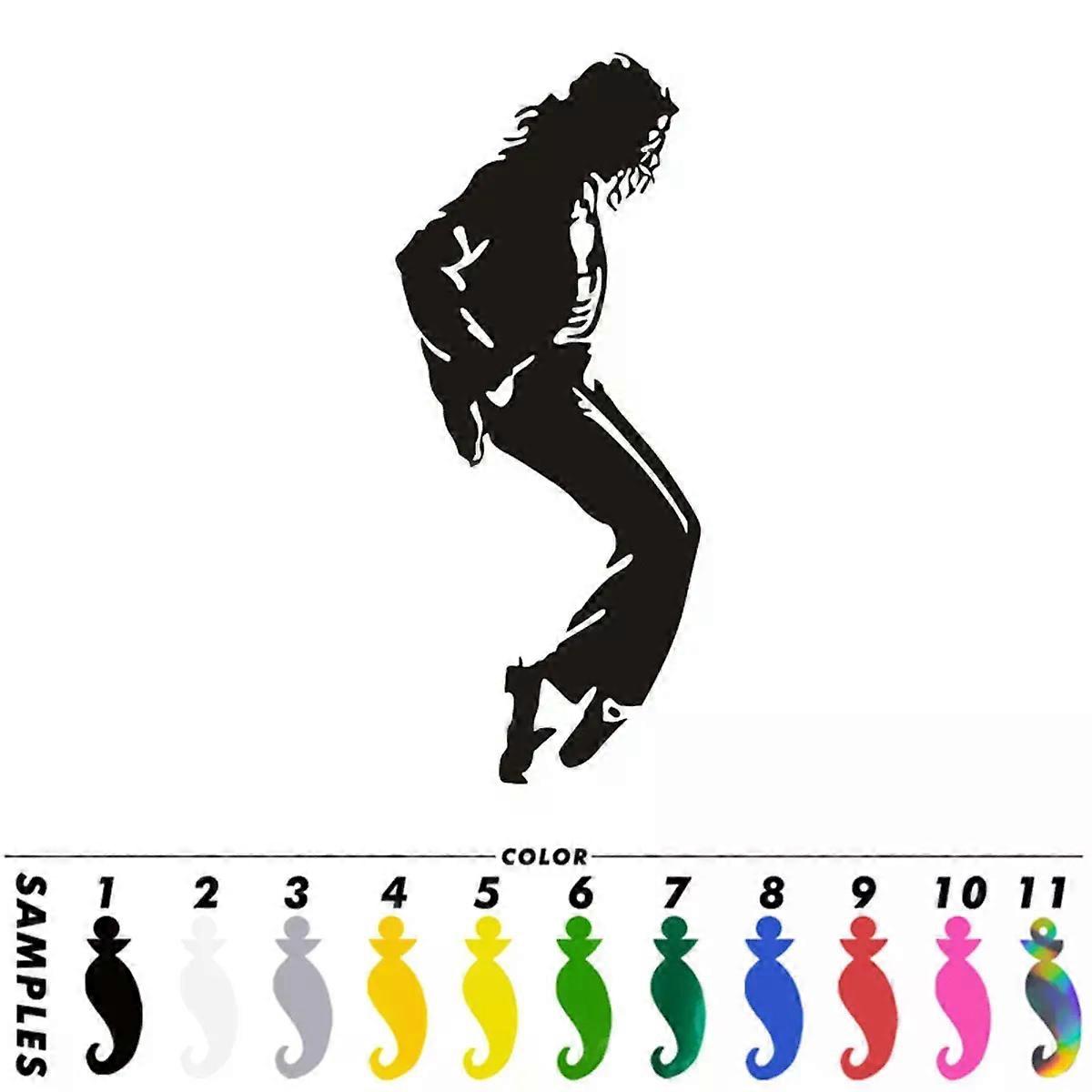 ייחודי מייקל ג'קסון רכב מדבקת ויניל מדבקות מחשב נייד חלון קיר פגוש תפאורה מתנה, 10 ס"מ