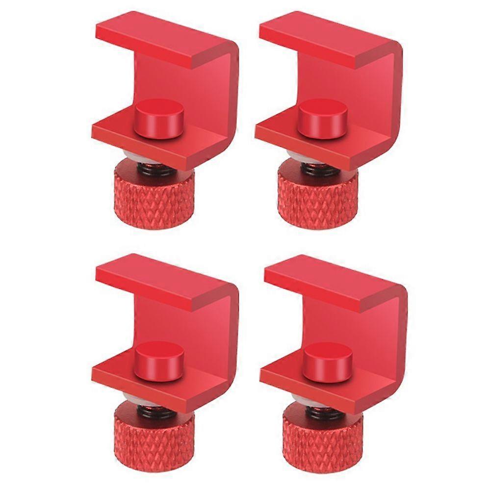 4Pcs 3D Priner Aluminum Adjustable Bed Clip Heatbed Clamp for 3D Printer Build Platform Glass Retainer Red