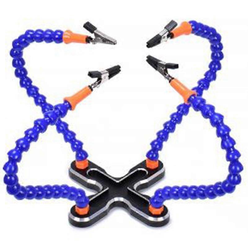 Diy Soldering Third Hand 4Pc Flexible Arms Welding Helping Stand Repair Holder Tool Multifunctional