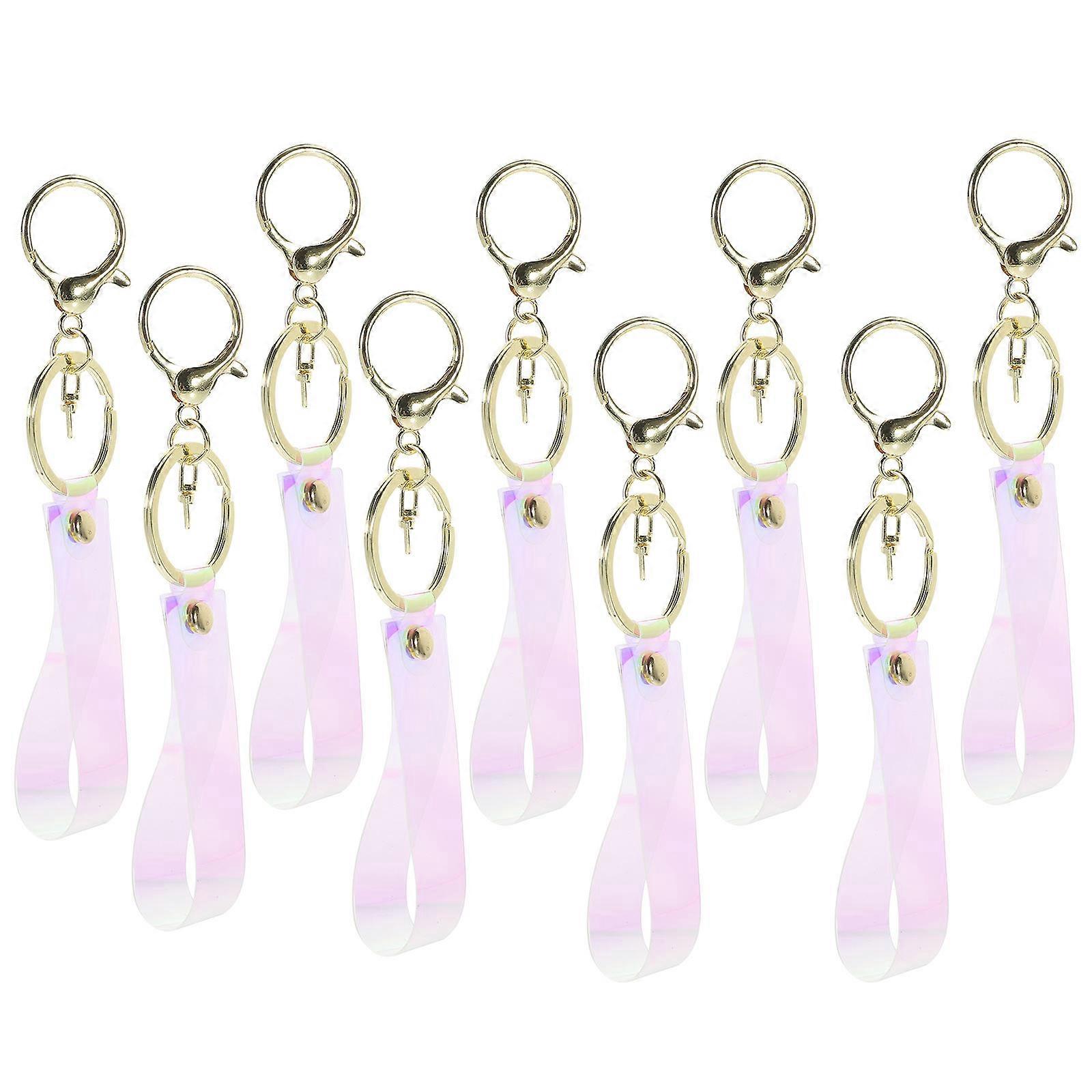Laser Keychain Small Key Rings for Daily Use 10Pcs Bag Hanging Minimalist