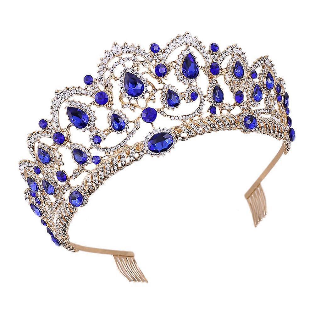 Rhinestone Bridal Headband 1Pack Delicate Crown Shape Hair Accessory for Women in Elegant Design