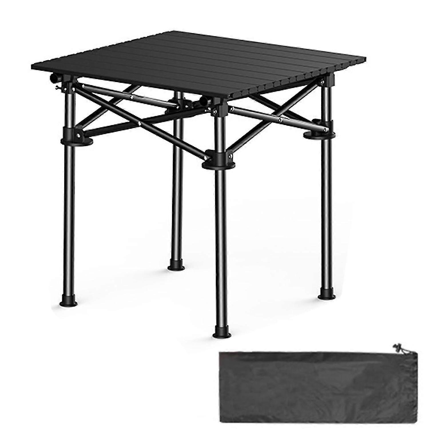 Folding camping table carbon steel roller camping table with carrying bag suitable for outdoor picni
