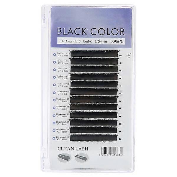 0.15C V-shaped Eyelash Extensions False Eyelashes Soft Dense Long Transplantation False Eyelashes Set 9mm