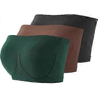 2025 Latest Model 3 Pieces Women Seamless Bandeau Bra Strapless Bralette Padded