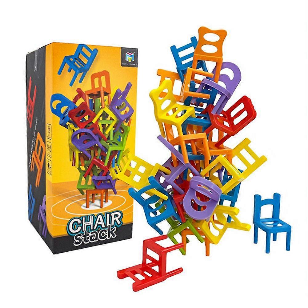 Mini Colourful Chair Stacking Tower Balance Game PileUp Training Toy Board Game