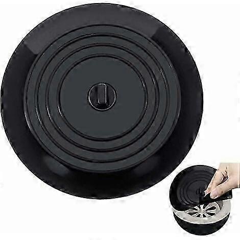 Versatile Black Silicone Drain Stopper for Bathtubs, Kitchen Sinks, and Laundry Use