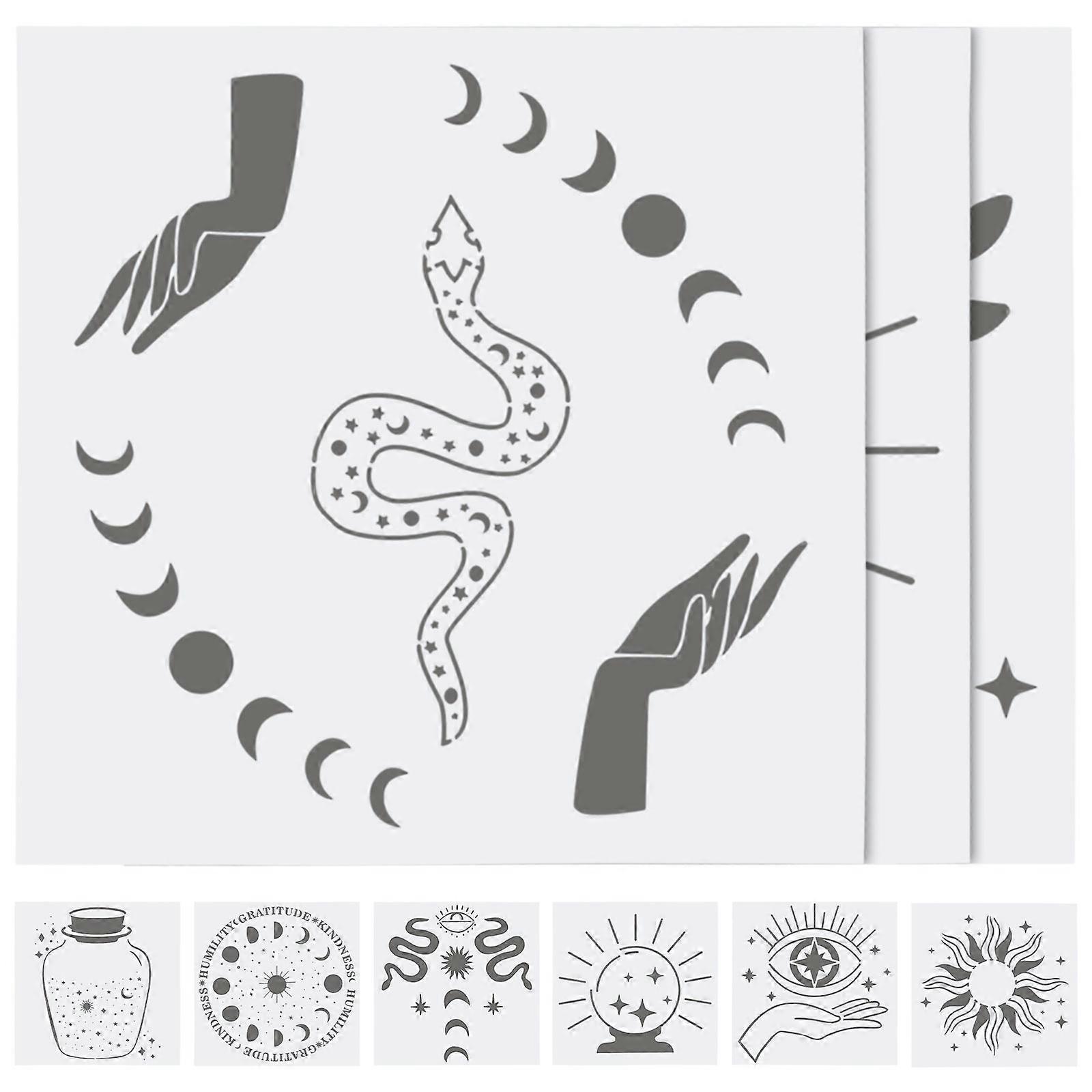 DIY Painting Stencils 9Pcs Plastic Drawing Stencils for Painting Fun