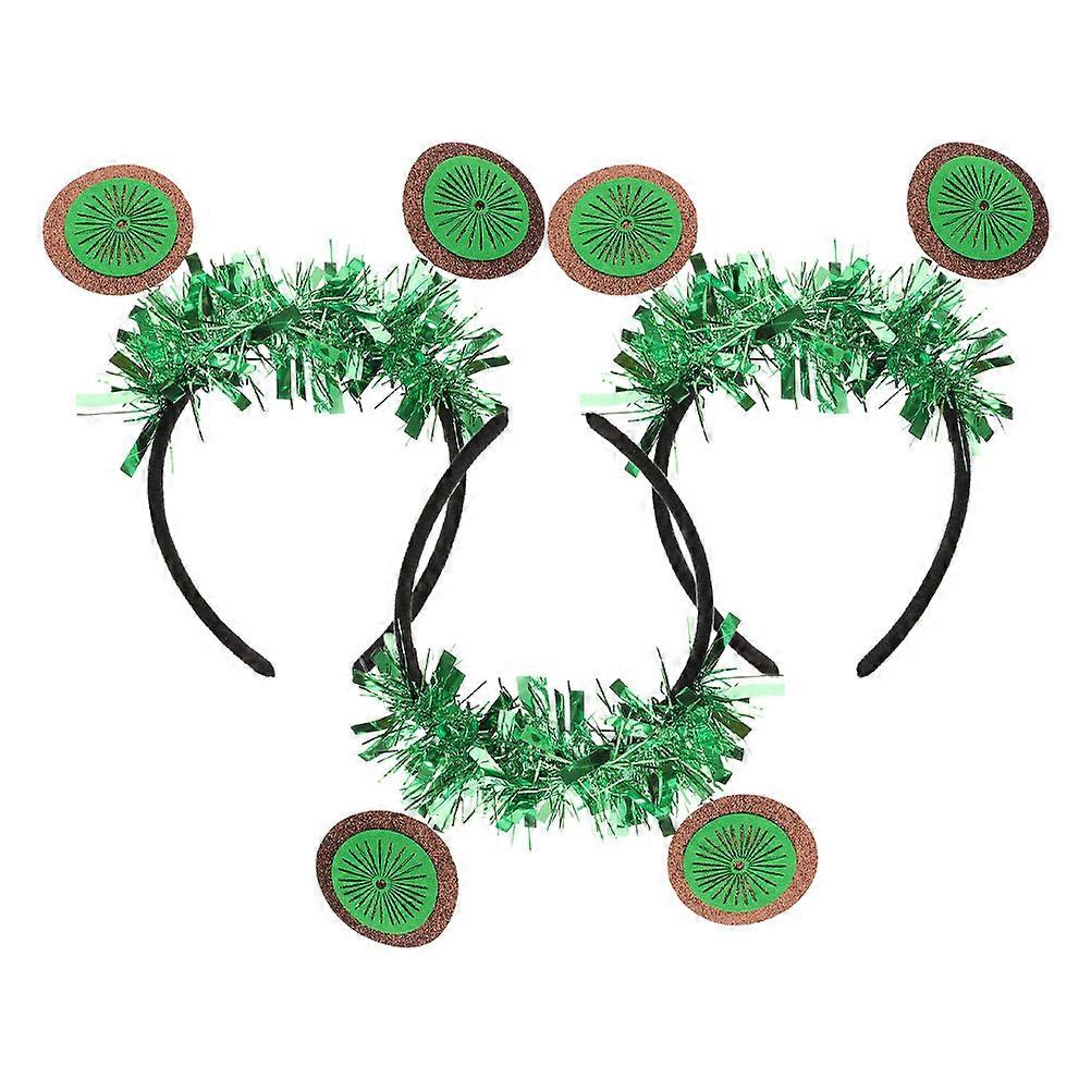 Green Tinsel Fruit Headbands for Party Accessories 12Pcs Set