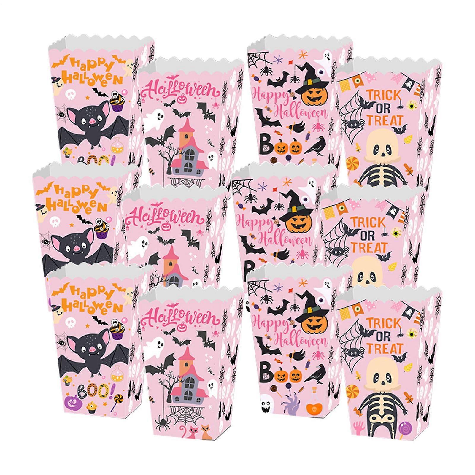 Halloween Popcorn Boxes Style 3, Trick Or Snack Container, Theme Party Popcorn Favor Boxes
