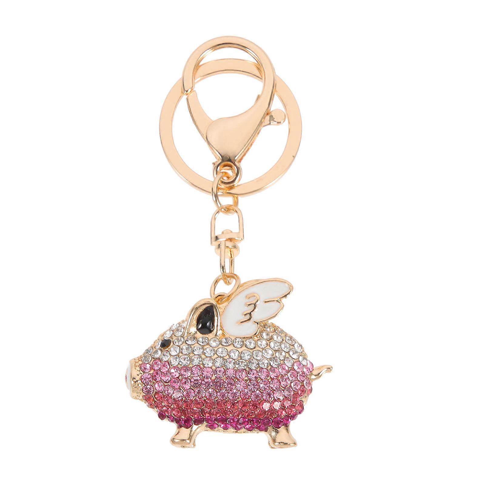 Animal Keychain Pendant for Key Chain White Zinc Alloy Decoration 1Pcs