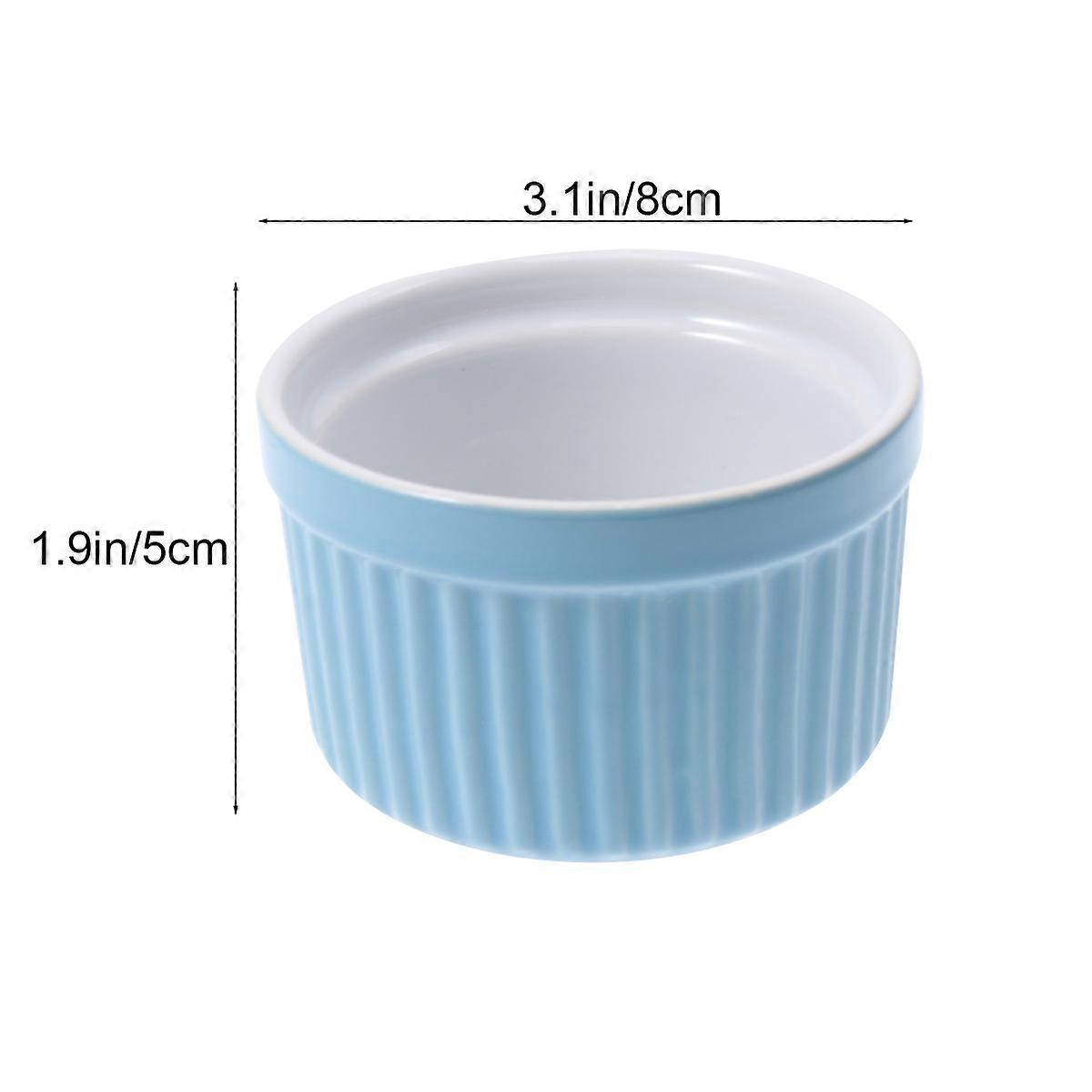 Pet Ceramic Feeder Round Feeding Bowl for Hamster Durable Blue