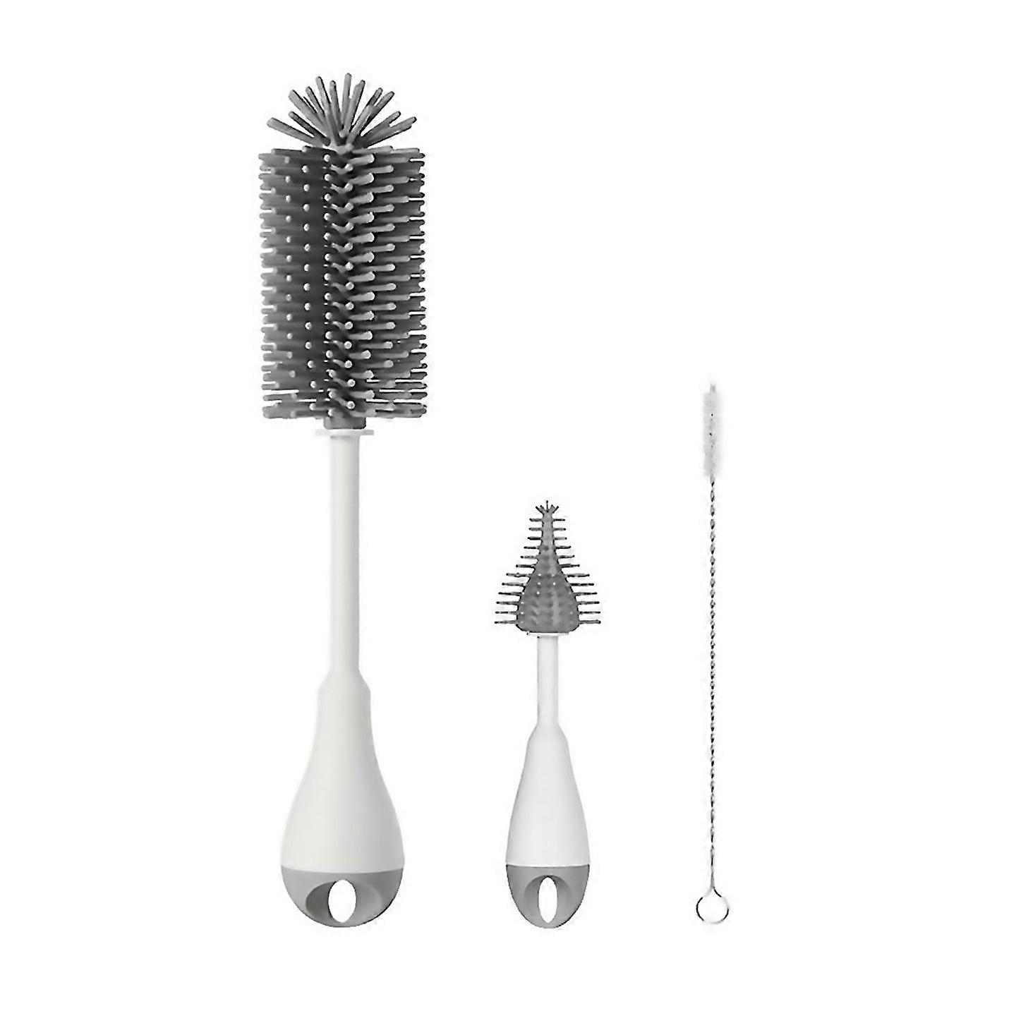 For Silicone Bottle Brush Cleaner Attachment Gray