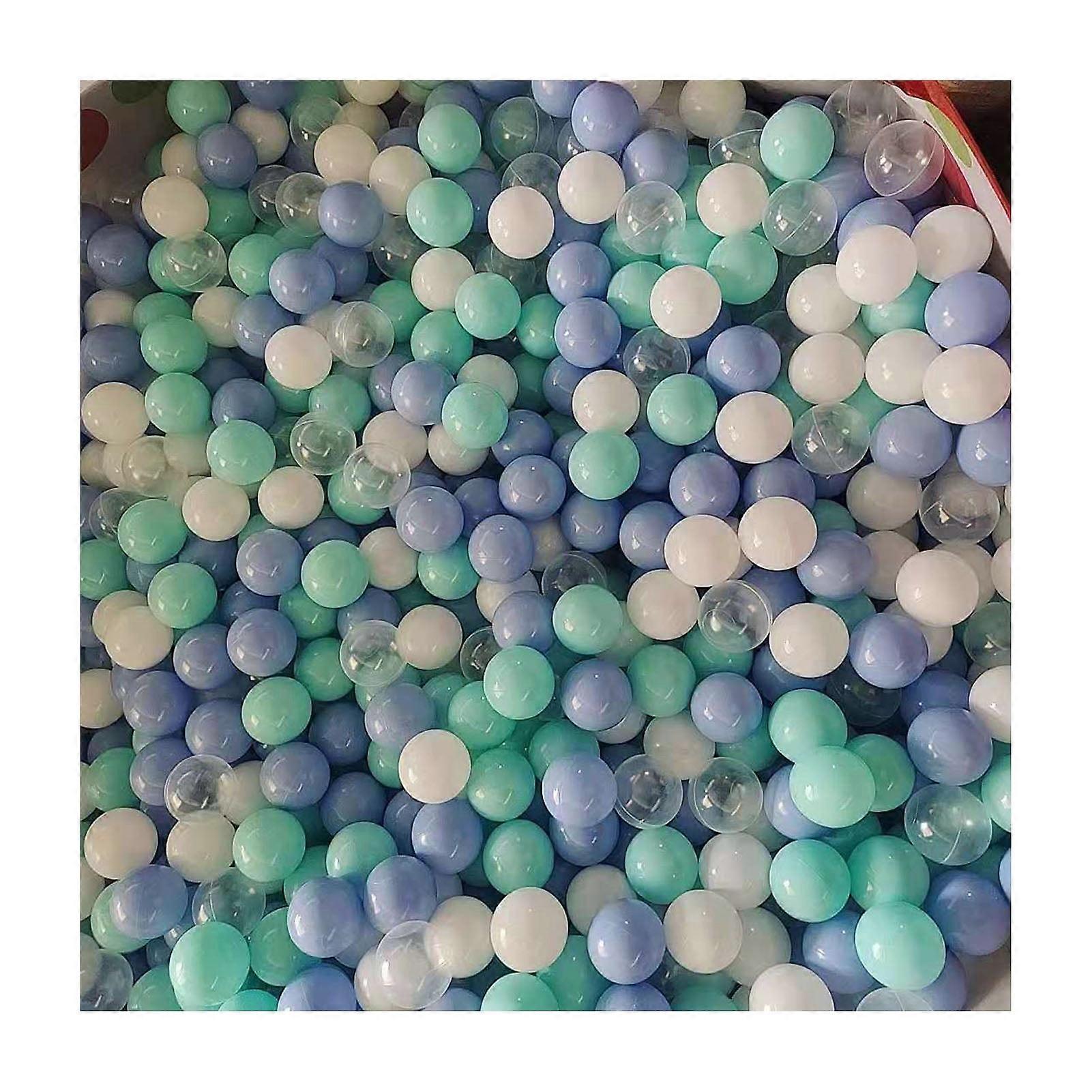 ZTGD 100Pcs Ball Pit Balls Thickened Eco-friendly Smooth Reusable Bite-resistant Hand-on Ability PE Material Macaron Color Pit Balls Kindergarten Toy
