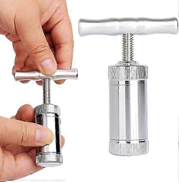 Pollen Press Type T - Single Handle Herb & Spice Compressor for Garlic, Pepper, Salt, Pollen Pressing Tool