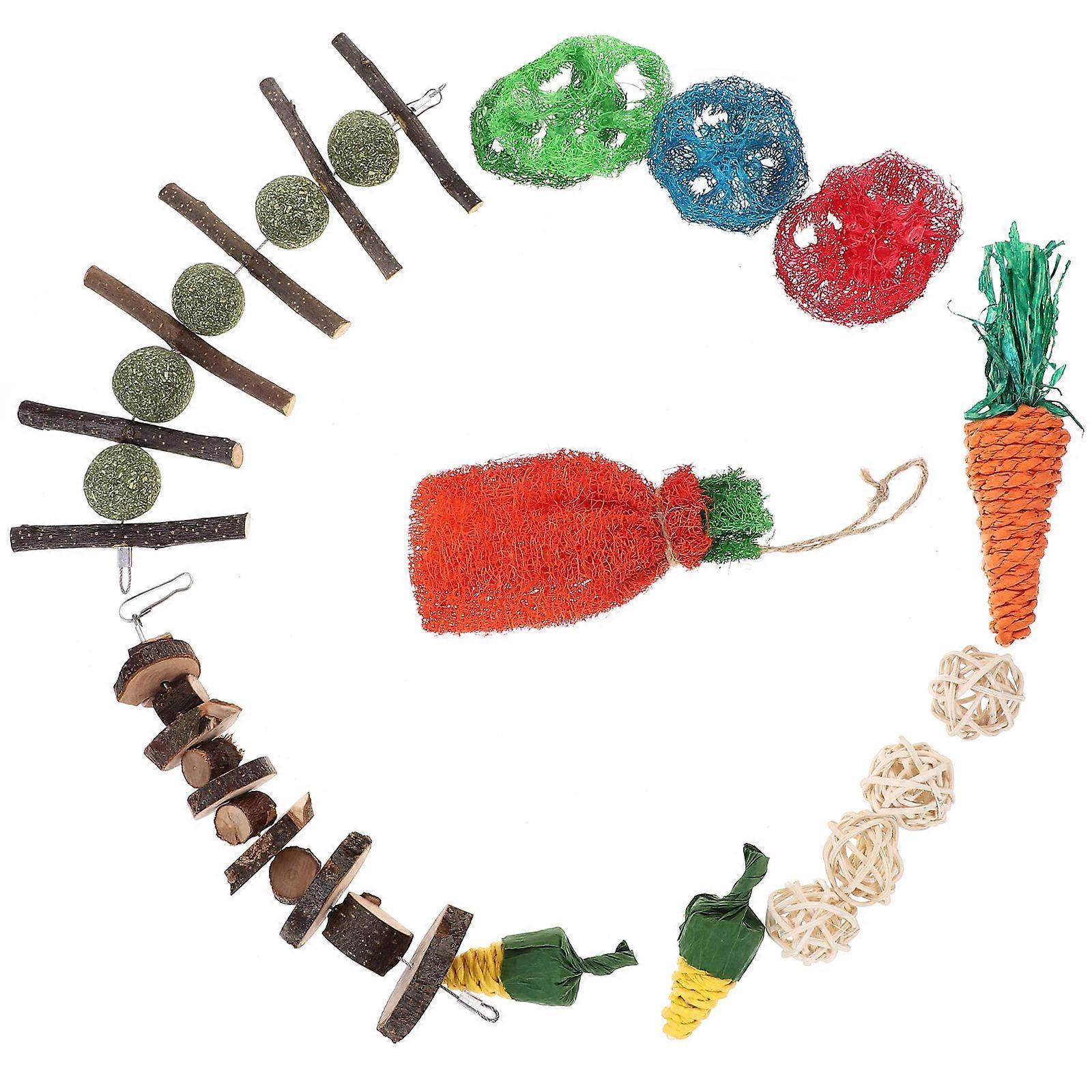 Guinea Pig Wooden Chew Toys for Rabbits and Small Pets 48Pcs